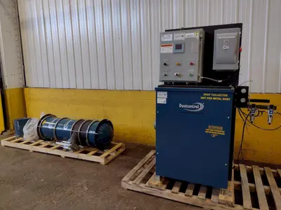 15 HP DUSTCONTROL MODEL #DC-11 & RAF-1600 DUST COLLECTOR SYSTEM: STOCK #17160
