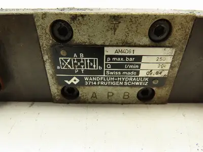 Wandfluh Hydraulik AM4D61 Hydraulic Valve with 24 Vdc Coils