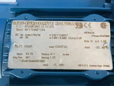Used SEWEURODRIVE RF17 DRS71S4 Motors (misc) Ohio US | HGR 24 #1404893