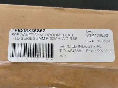 NEW MARTIN ENGINEERING PB8MX36S62