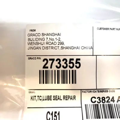 USED GRACO LUBE SEAL REPAIR KIT