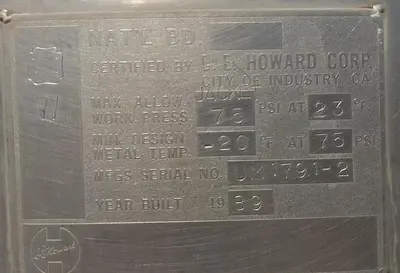 Tank, 850 Gallon, Stainless Steel, Jacketed, Agitated, CE Howard - #S745268