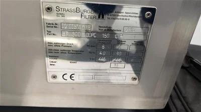 STRASSBURGER Filter Press # 5429