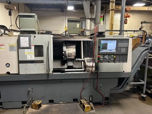 Used 2010 OKUMA GENOS L400E CNC Lathes Alberta CA | Merchant Machine Tools Inc 10 #184701