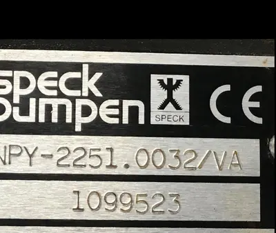 Used SPECK PUMP NPY-2251.0032 Pump Parts | Ideal Machinery #621846