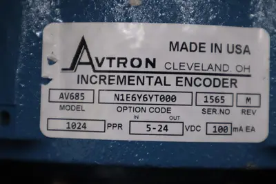 Avtron AV685 OPTION N1E6Y6YT000 / AV685N1E6Y6YT000 Incremental Encoder NEW #G407