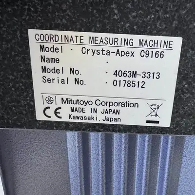 MITUTOYO CRYSTA-APEX C9166 COORDINATE MEASURING MACHINES (Incl. N/C & CNC) | T.R. Wigglesworth Machinery Co. (7)