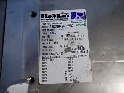 USED 2013 ROMAN MANUFACTURING T48690X2855WX