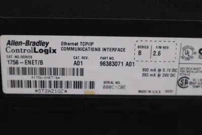 ALLEN BRADLEY 1756-ENET SER. B F/W 2.6  CAT A01 - STOCK GF834