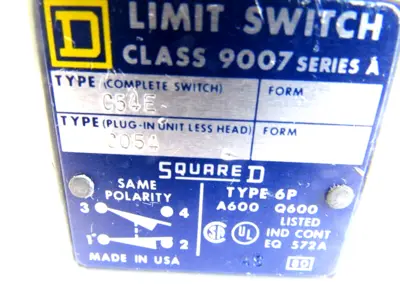 NEW SQUARE D 9007-C54E LIMIT SWITCH SERIES A 9007C54E