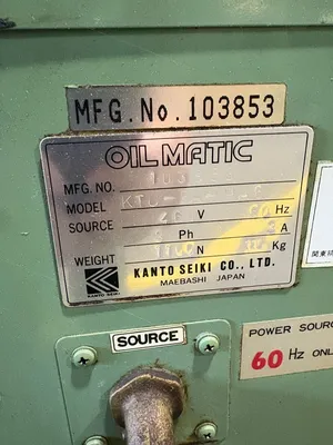 Used OILMATIC KTC-5A-HA6 Misc Electrical & Power Parts South Carolina US | ESS Industrial Equipment Sales #1311289