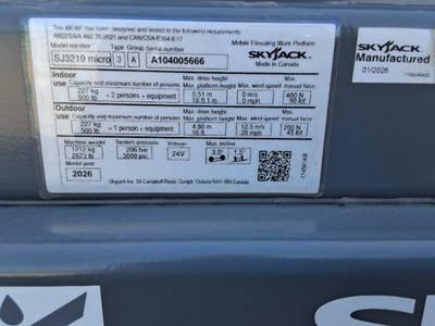 NEW 2026 Skyjack SJ3219 MICRO