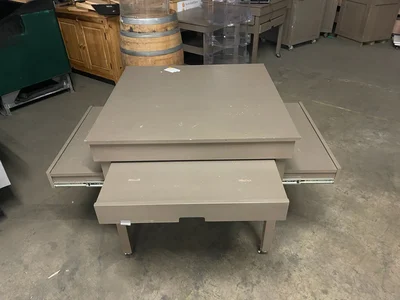 1-0413 3 x 3 Bakery Table with Pull Out Trays