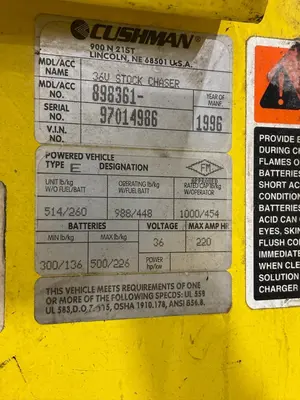USED CUSHMAN 898361