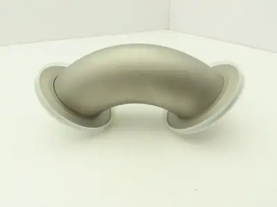 Vacuum Blower Intake 2"x 90° Stainless Flanged Pipe Elbow