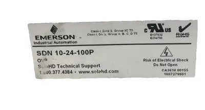 USED EMERSON SOLA HD SDN10-24-100P POWER SUPPLY SDN1024100P