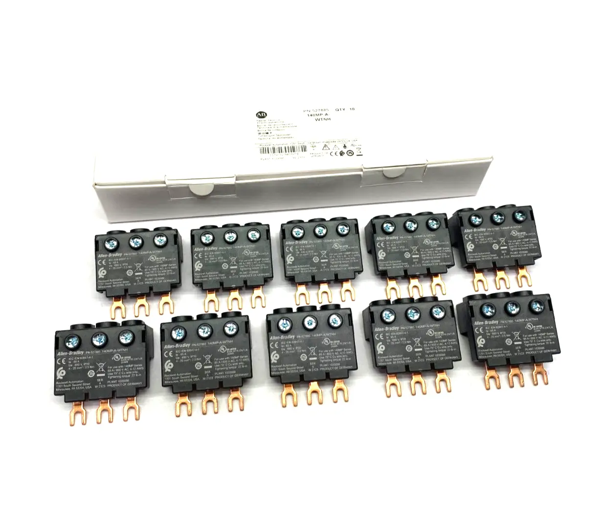 140MP-A-WTNH | Allen Bradley  Ser. A Busbar Feeder Terminal BOX OF 10 - New Other