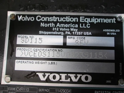 Used 2013 VOLVO SD115 Road Rollers New York US | Abele Tractor #1341507