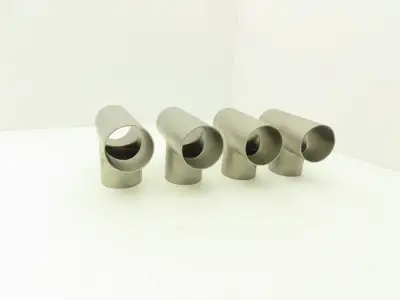2-1/2" OD Tee Butt Weld Adapter Stainless Steel Tumble Finish A = 3 Lot of 4