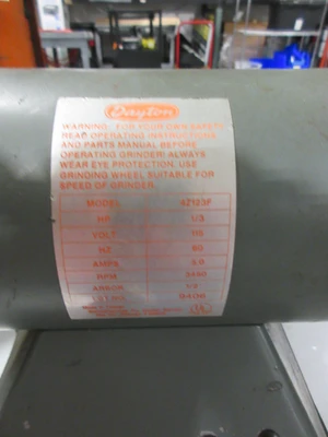 Used DAYTON 4Z123F Pedestal Type Grinders (Double End) Minnesota US | Machinesused.com #1326836