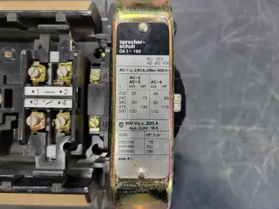Used SPRECHER + SCHUH CA1-150-120 Switchgears British Columbia CA | Lenmark #1434644