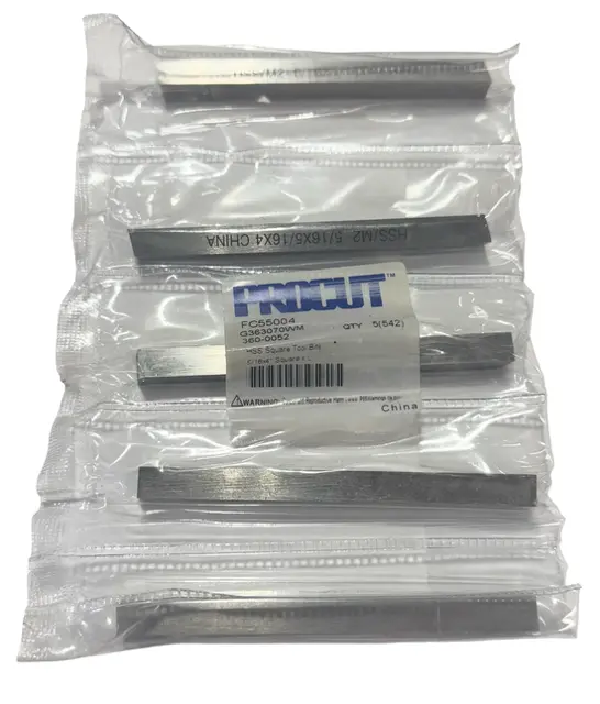 ProCut 5/16" x 5/16" x 4" HSS Extra Long Square Tool Bit 5 Pack