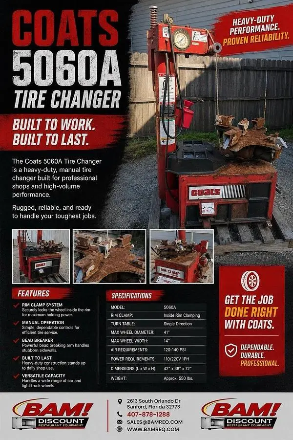Used COATS _UNKNOWN_ Automotive Equipment Florida US | BAM Discount Restaurant Equipment #1419810