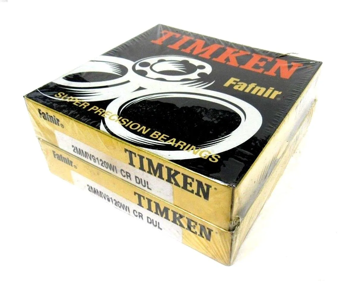 NEW SET OF TIMKEN 2MMV9120WI CR DUL SUPER PRECISION BEARING