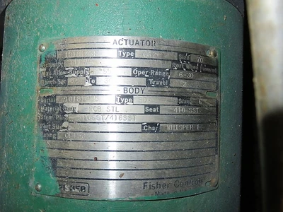 Fisher control valve type ED size 6"-150, material WCB/SS
