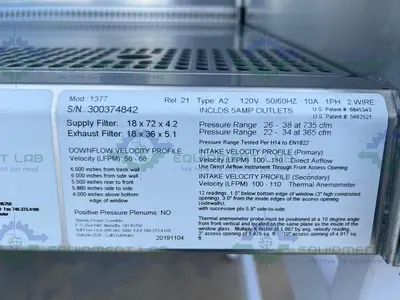 USED THERMO SCIENTIFIC 1300 SERIES TYPE A2 BIOLOGICAL SAFETY CABINET 6FT, MFG 2019