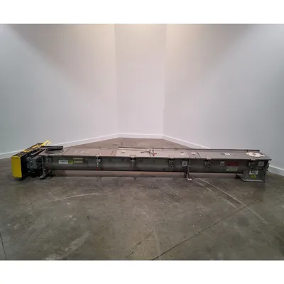 Used 9" Dia. X 9'-8" Stainless Steel Industrial Screw Conveyor