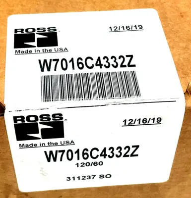 NEW ROSS CONTROLS W7016C4332Z SOLENOID VALVE 120/60