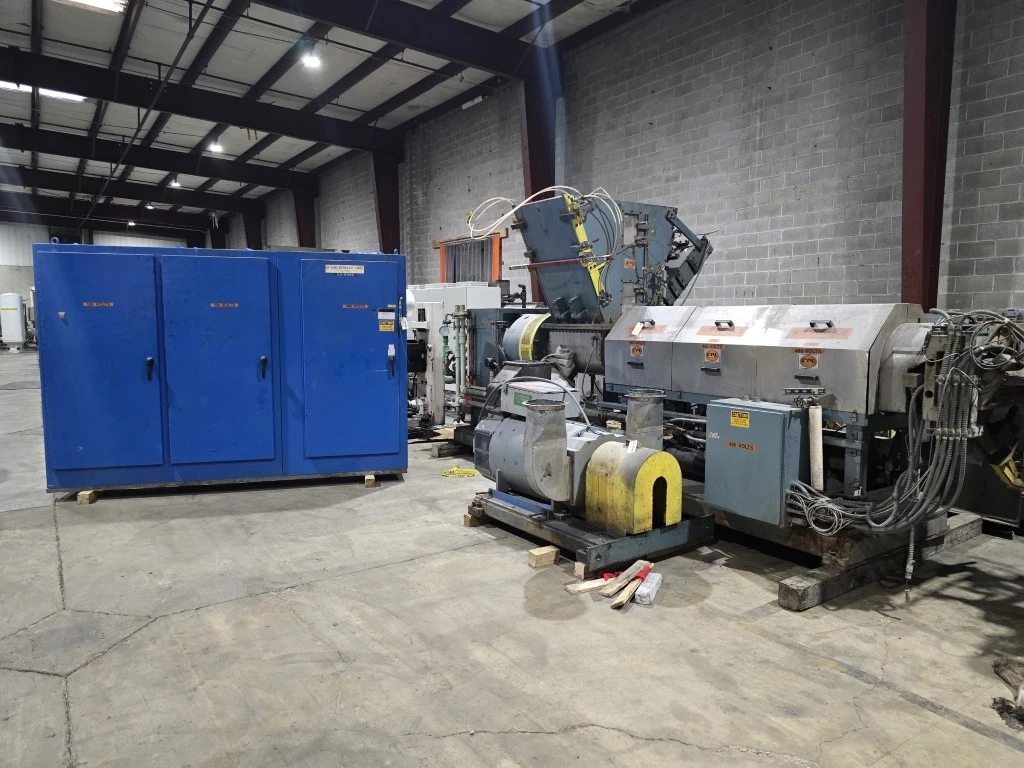 12" Single Screw Crown/CDL Dump Extruder, Model RPU2E400, 10:1 L/D Ratio