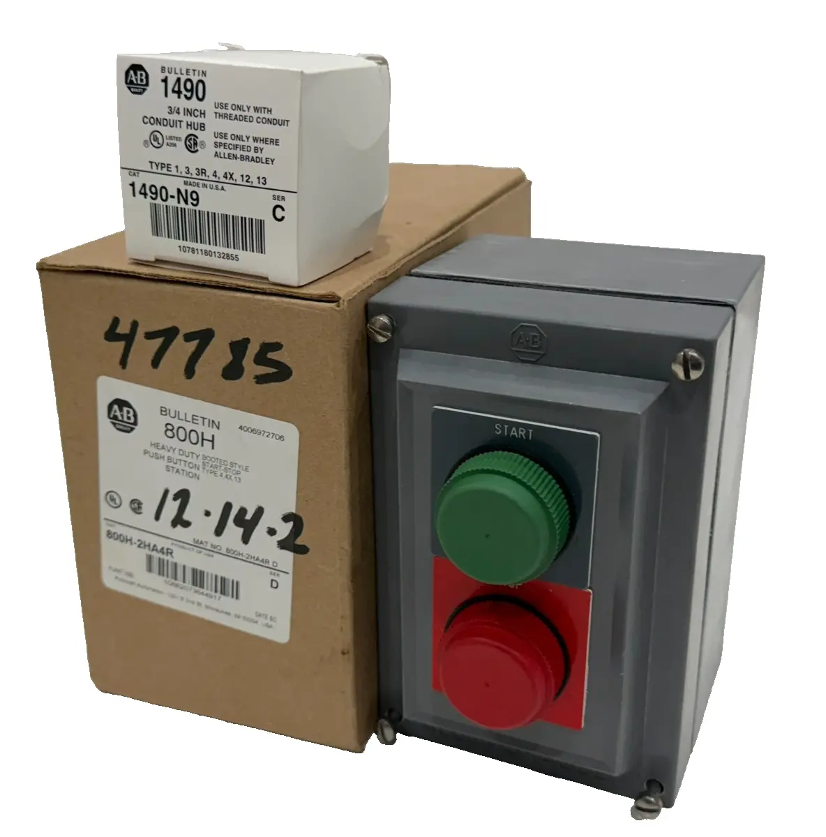 ALLEN BRADLEY 800H-2HA4R ENCLOSURE SERIES D 800H2HA4R NEW, SURPLUS