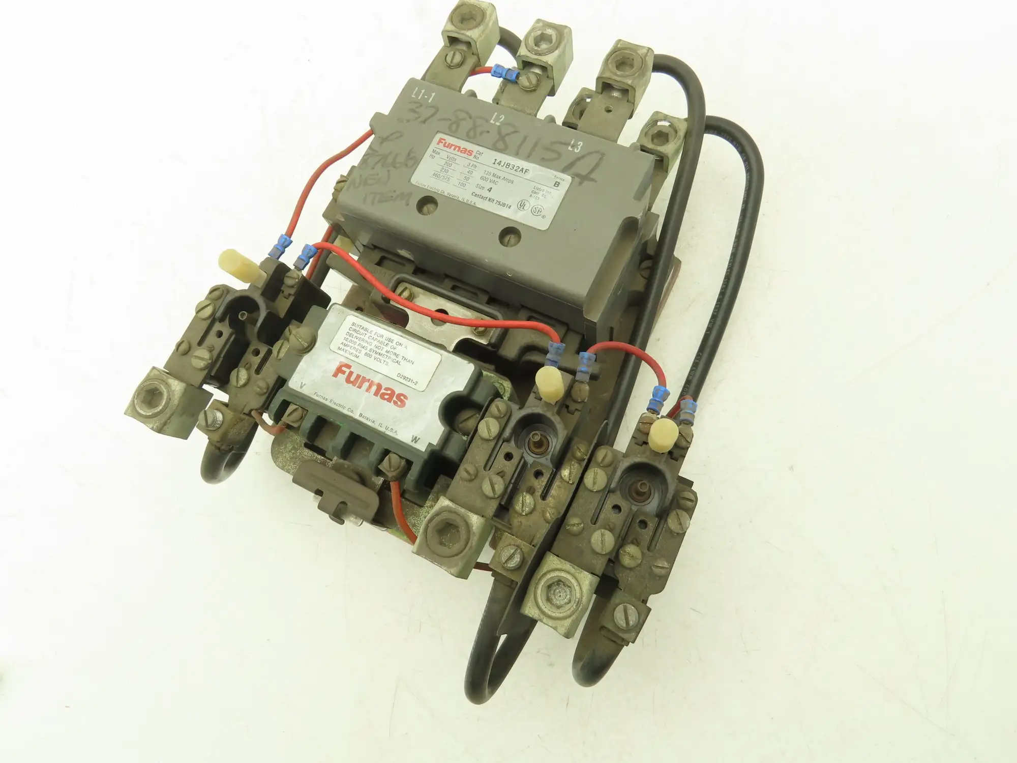 Furnas 14JB32AF NEMA Size 4 Motor Starter 100A 575VAC 25Hp 230/460V Coil