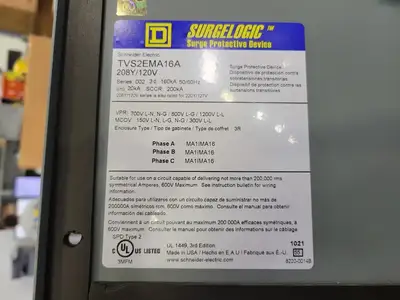USED SQUARE D TVS2EMA16A
