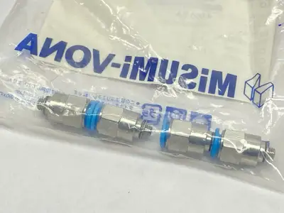 MJCNLS6-M5 | Misumi  Push To Connect Fitting 6mm OD - M5 LOT OF 4 - New