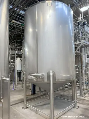Used Feldmeier 2,500 Gallon Stainless Steel Tank – Cone Bottom Process Vessel wi