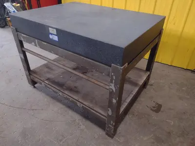 36" x 48" x 6" ACCURITE BLACK GRANITE TABLE: STOCK #18812