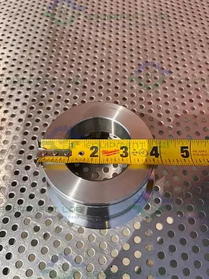 NEW CHEMGLASS TH-3123-242LPR STAINLESS STEEL 60MM POWDER PORT TO 4" SANITARY FITTING