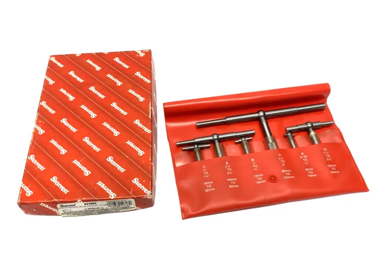 New | in-Stock Starrett Telescoping Gage Set (6) A,B,C,D,E,F In Case, 5/16" to 6" Bore Gages Michigan US | Maverick Industrial Sales #1402281