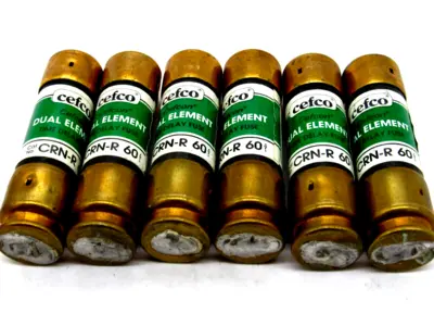 NEW LOT OF 6 CEFCO CRN-R60 FUSES CRNR60