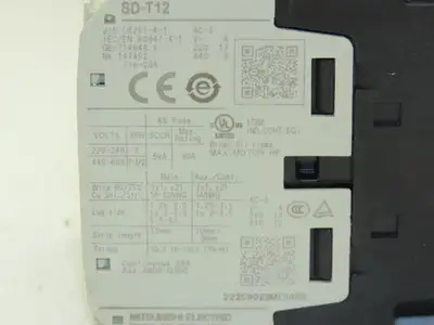 Mitsubishi Electric SD-T12 Motor Starter 7.5Hp 600V 3Ph 20A 14-12 AWG Lot of 7
