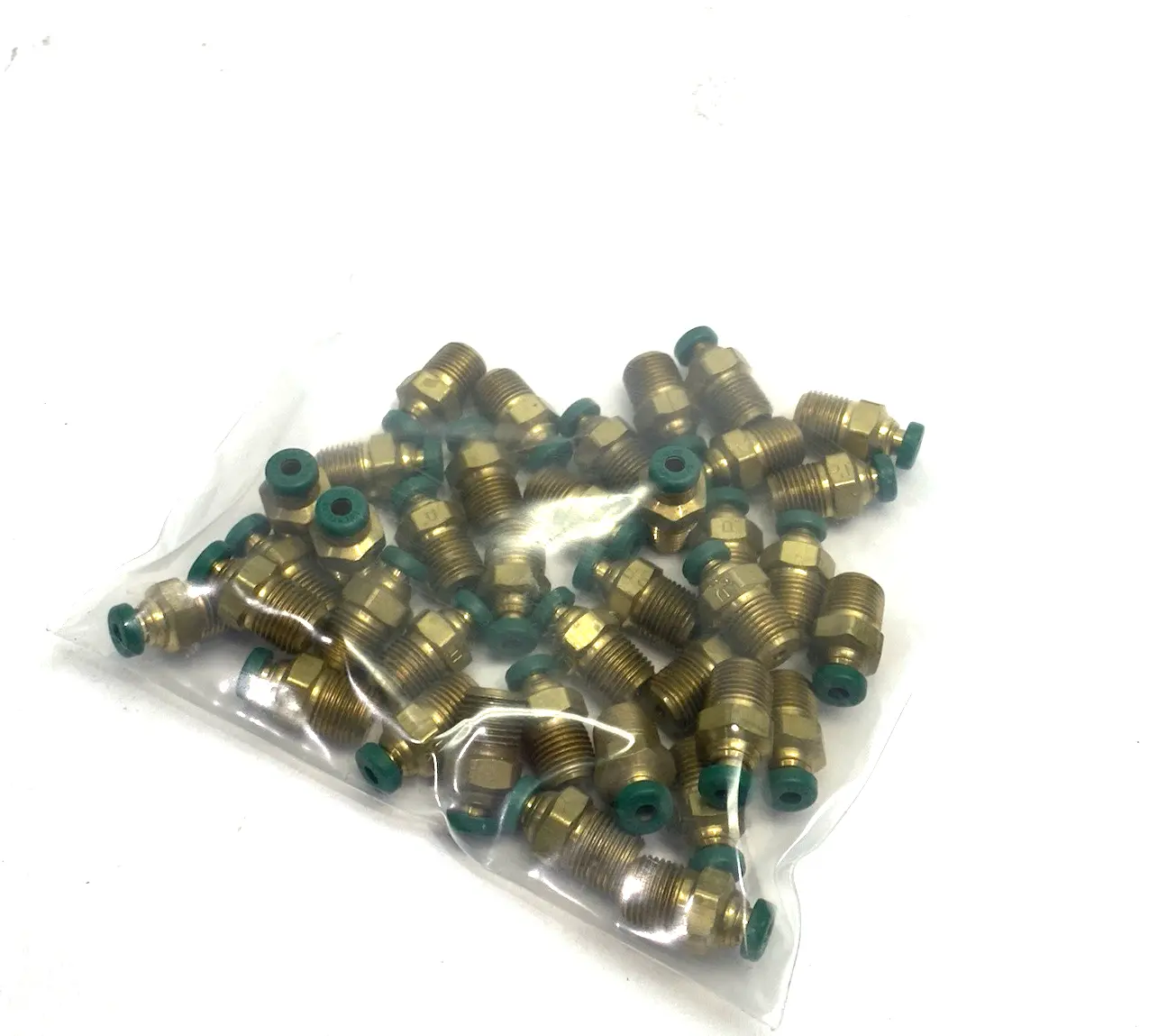 USED PARKER PRESTOLOK STRAIGHT FITTING 1/8" TO 1/8" MALE THREAD