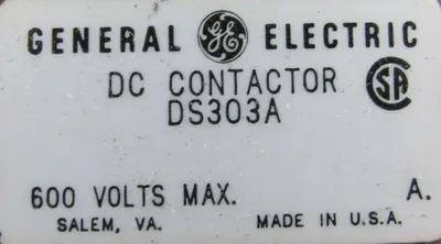 NEW GENERAL ELECTRIC DS303A CONTACTOR 600V