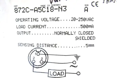 NEW ALLEN BRADLEY 872C-A5C18-N3 PROXIMITY SENSOR 872CA5C18N3