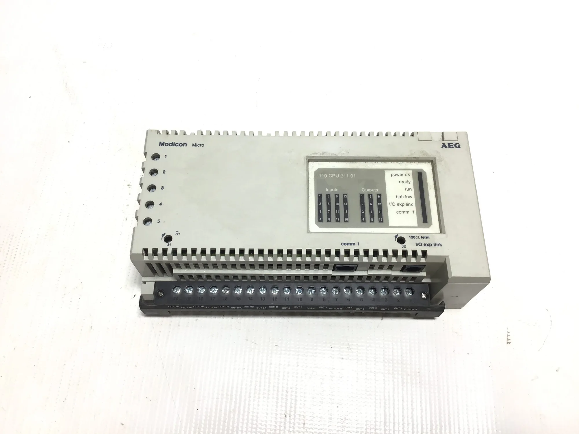 AEG Modicon 110CPU31101 Programmable Logic Controller 115/120Vac 0.3A 50/60Hz