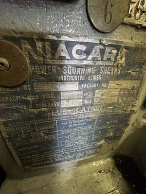 NIAGARA 56-B SHEARS, POWER SQUARING (Gauges) | Wheeler Machinery Sales (4)