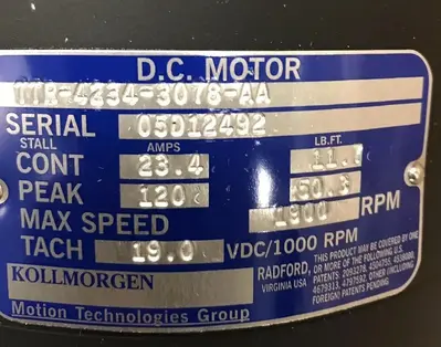 USED KOLLMORGEN TTR-4234-3078-AA