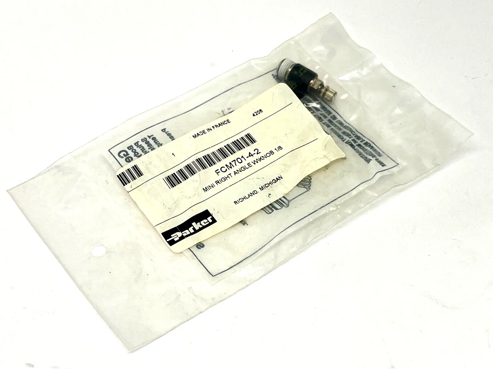 FCM701-4-2 | Parker  Exhaust Flow Control Valve 1/8" NPT 1/4" Tube - New